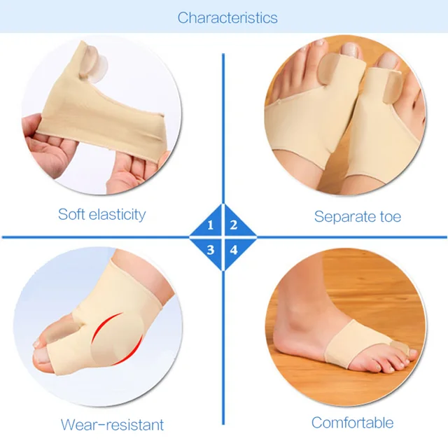 Séparateur d'orteils, correcteur d'oignon Hallux Valgus, orthèses des pieds, ajusteur de pouce, Correction de pédicure, outils de redressage de chaussettes, 2 pièces – Image 5