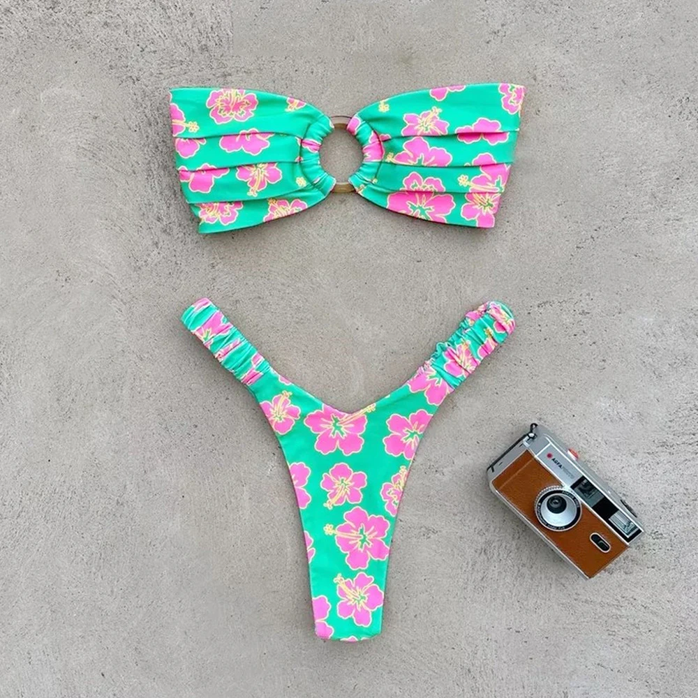 Micro Bikini Push Up femmes maillots de bain 2025 Sexy maillot de bain pour femme brésilien Bikini ensemble string Biquini maillots de bain imprimer maillots de bain