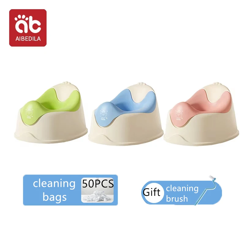 AIBEDILA-Pot portable pliable pour enfants, pot de voyage pour bébé, siège d'entraînement, extérieur, intérieur, comprend une brosse de nettoyage, 50 sacs à déchets