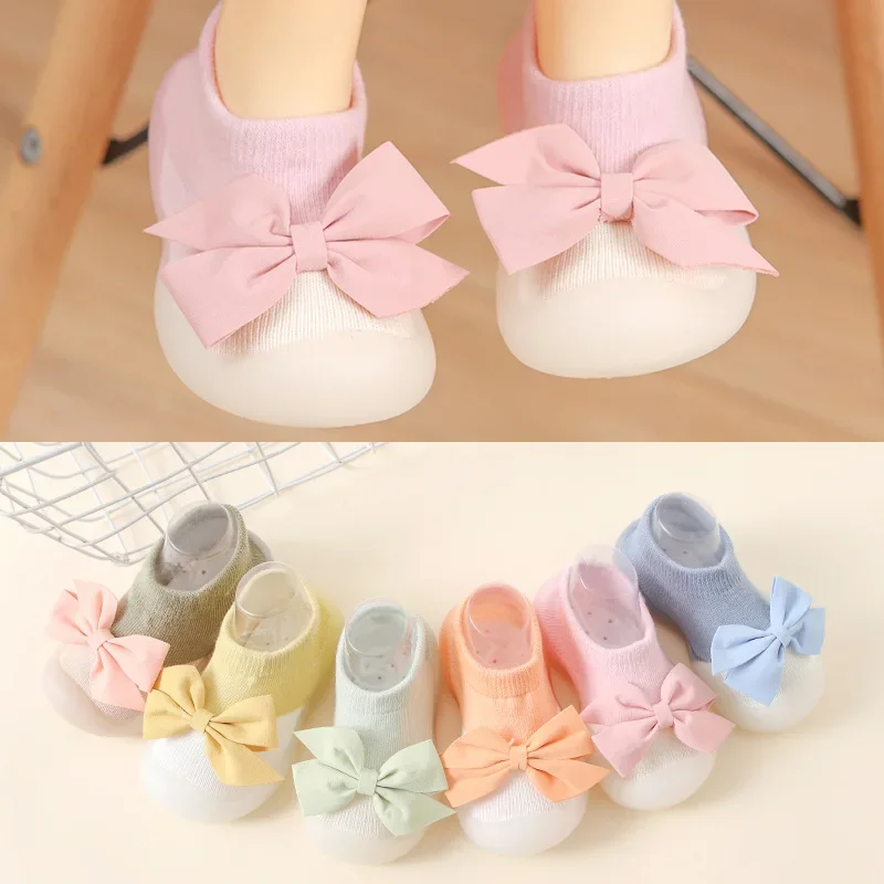 Chaussures pour nouveau-né garçon et fille, chaussons avec motif brodé, semelle en caoutchouc souple CPull