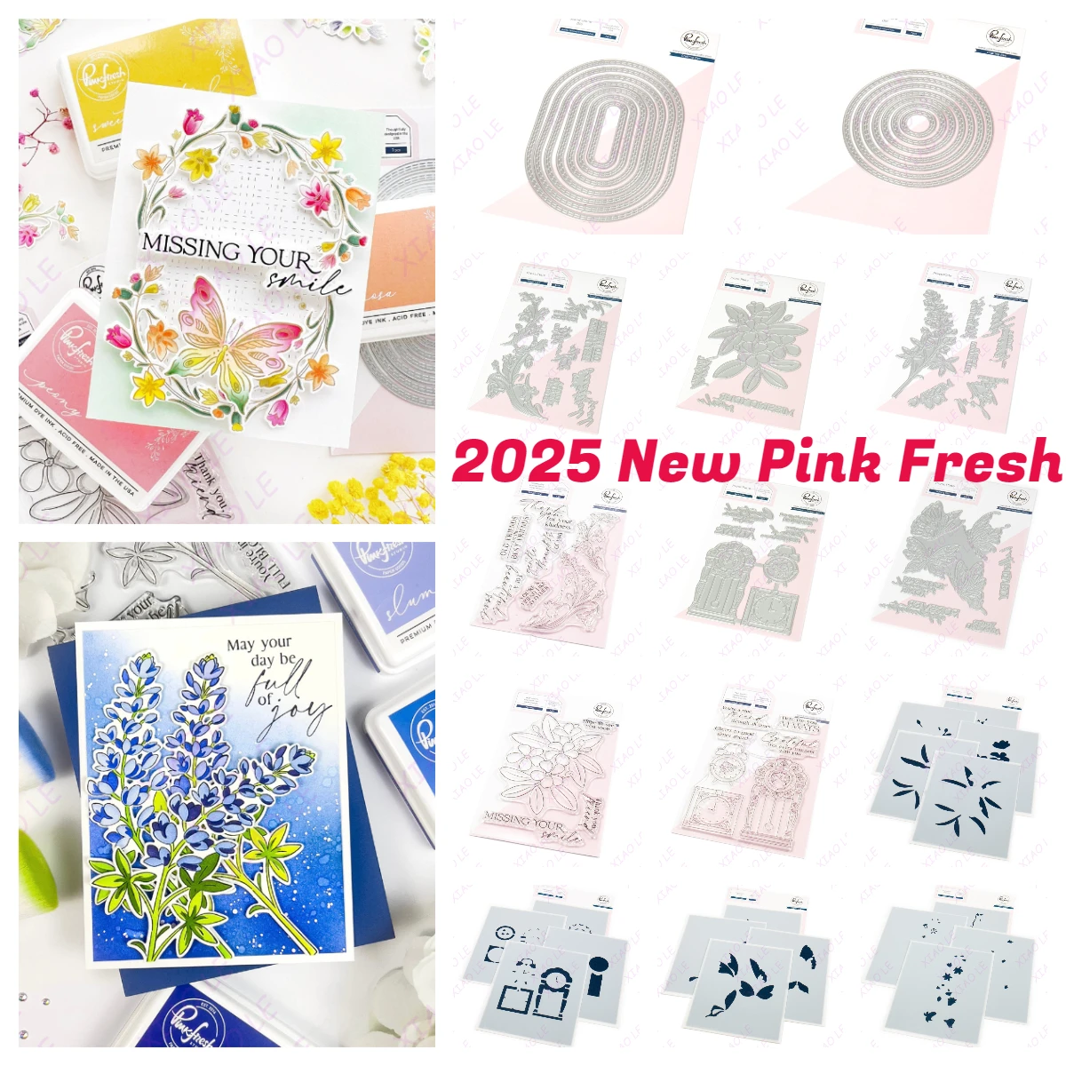 Pink Fresh Good Times April Releases Metal Cutting Dies Stamps Stencil Hot Foil Scrapbooking Album Decoration Craft for DIY Card