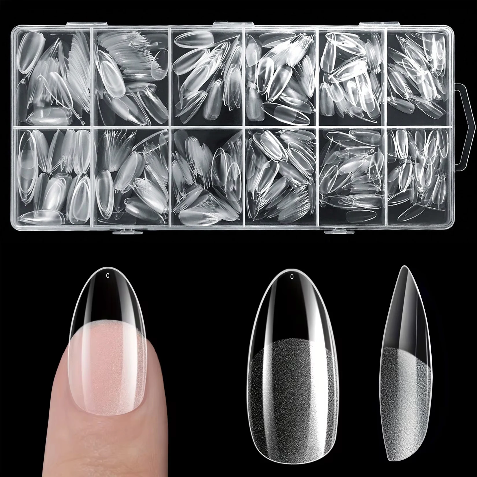 600 pièces amande ongles conseils demi-mat couverture complète acrylique ongles conseils moyen Gel faux ongles manucure Salon maison bricolage presse sur les ongles