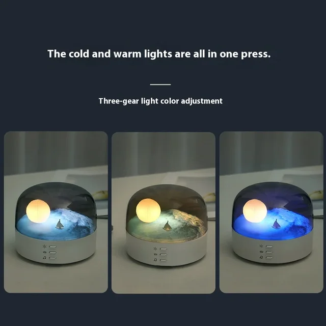 Veilleuse audio Bluetooth Moon, lumière d'ambiance de chambre à coucher réglable, ornement multi-engrenages, changement progressif, protection des yeux – Image 4