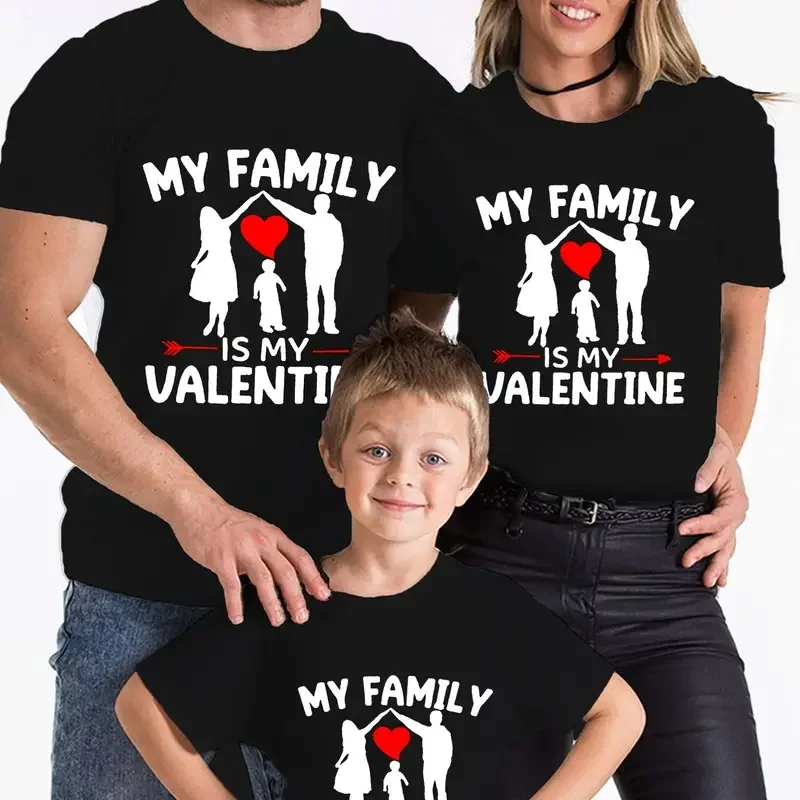 Économie assortis pour la famille, ma famille est mon Leon mn, chemises confortables à manches courtes, tenue assortie pour adultes et enfants, 2024