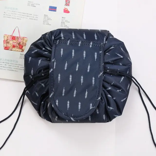 Sac à cosmétiques à cordon de serrage pour femmes, sac de rangement de voyage, sac de maquillage, organisateur, pochette de maquillage Portable étanche, trousse de toilette et de beauté – Image 4