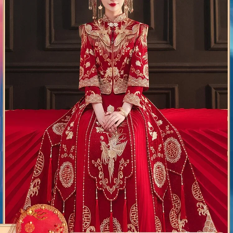 Xihe robe de mariée 2025 nouveau Style hiver robe de mariée Petite robes de mariée chinoises robes de mariage Xihe