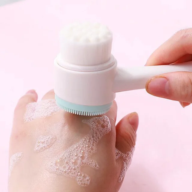Brosse faciale ultime en silicone double face pour un nettoyage en profondeur et une minimisation des pores – Image 3