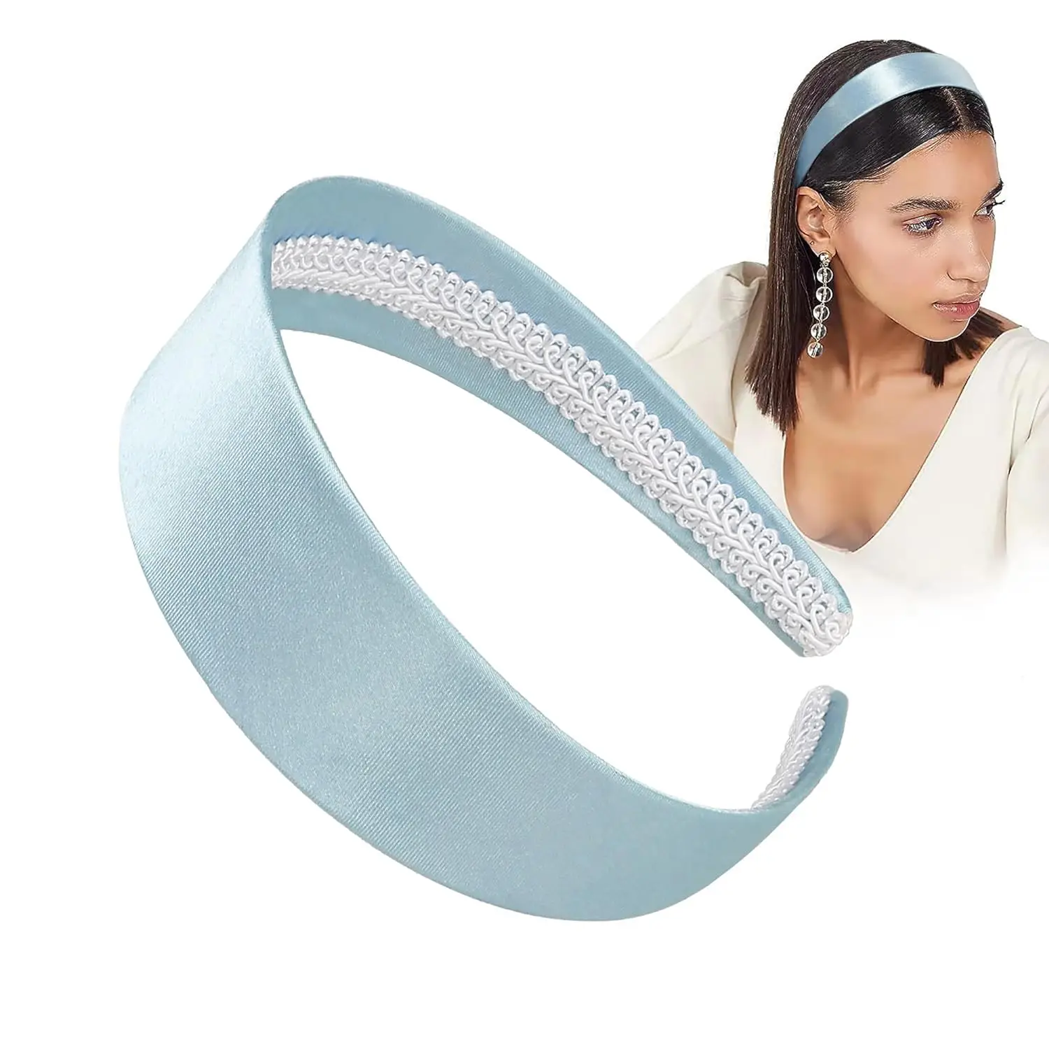 Bandeau Cendrillon pour femmes, grand, épais, large, années 70, pour filles