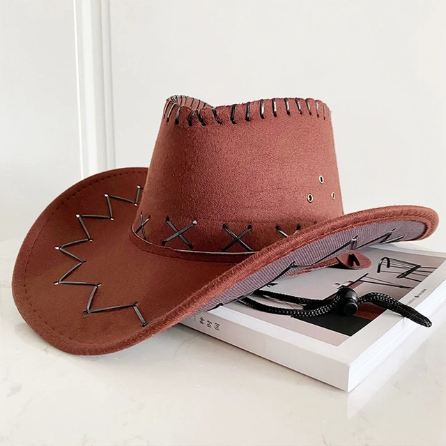 Fashion Simple Adult Cowboy Hat Western Cowgirl Hats Halloween Birthday Costumes Accessories Holiday Decorations – Image 4