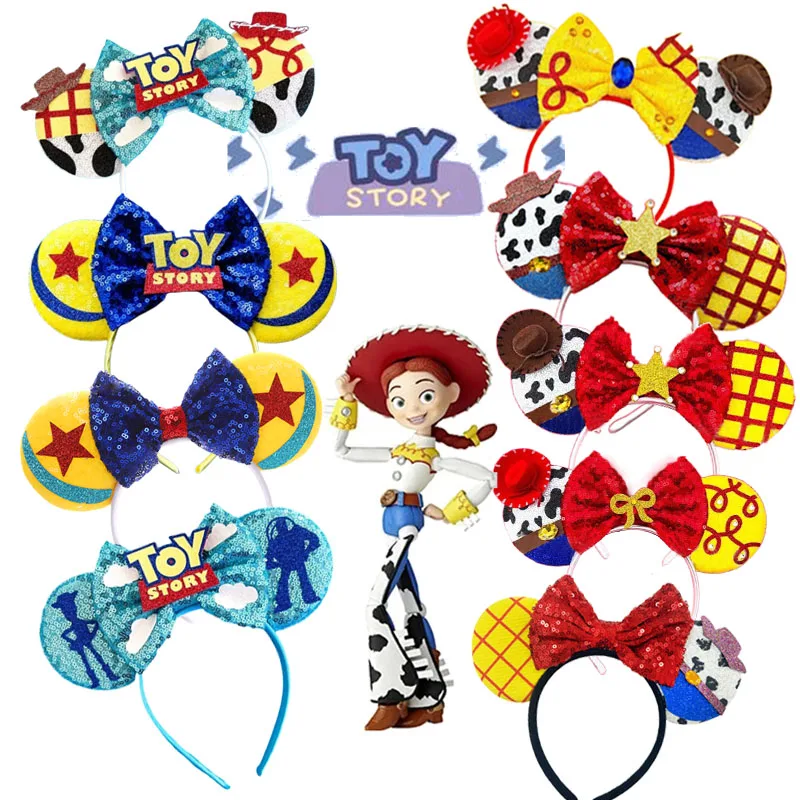Mickey Mouse bandeau Pixar Toy Story cheveux accessoires femmes Woody Buzz Lightyear bandeaux pour filles oreilles Alien bandeau enfants