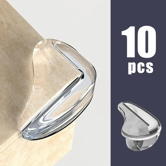 Protecteurs d'angle de meubles de Table basse Anti-collision transparents, doublure d'angle douce pour enfants, décor de salon 10 pièces/4 pièces – Image 2