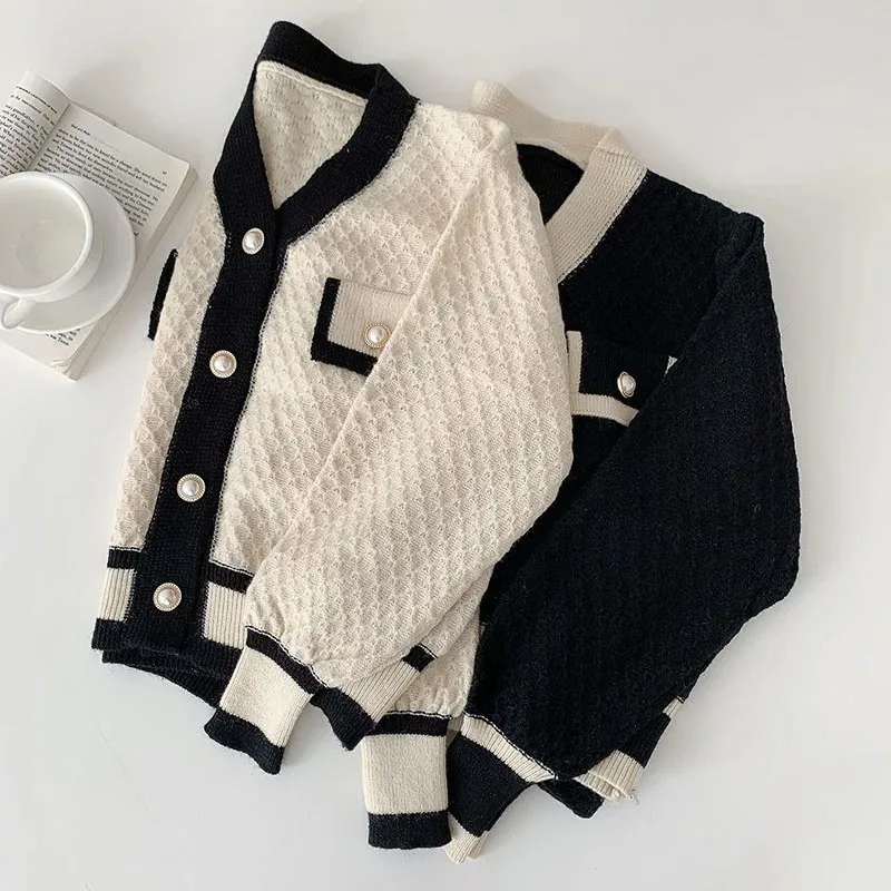 Cardigan en tricot à manches longues pour femmes, mode coréenne, ample, manteau d'extérieur, nouvelle collection coréenne