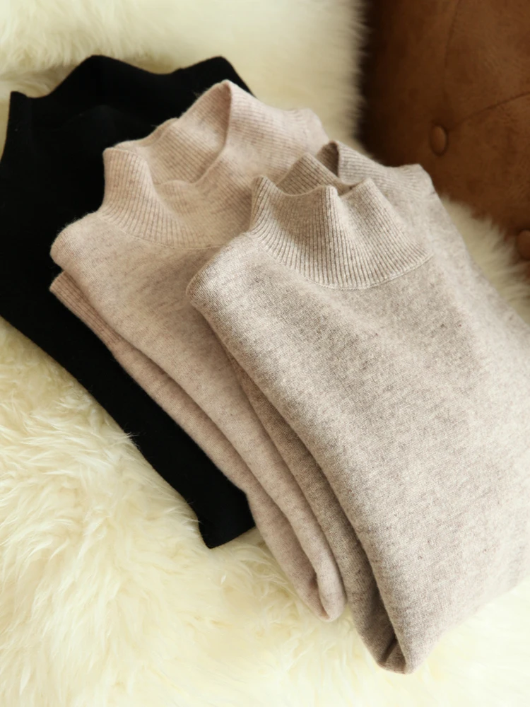 Pull à col roulé à manches longues pour femmes, pulls astronomiques chics, haut côtelé doux et chaud, mince et à la mode, automne et hiver