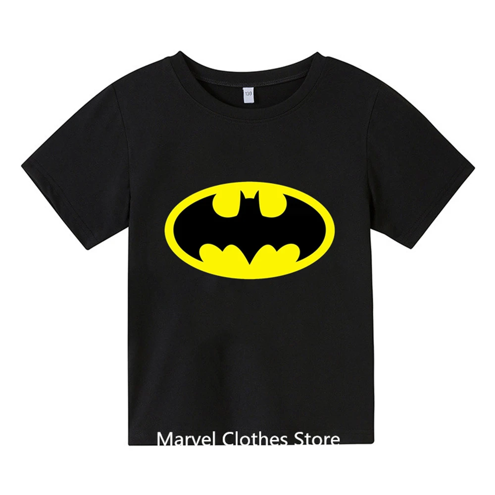 T-shirt Batman pour enfants, Streetwear décontracté, Vêtements pour garçons et filles, Top Anime, Mignon, Nouveau, 2024