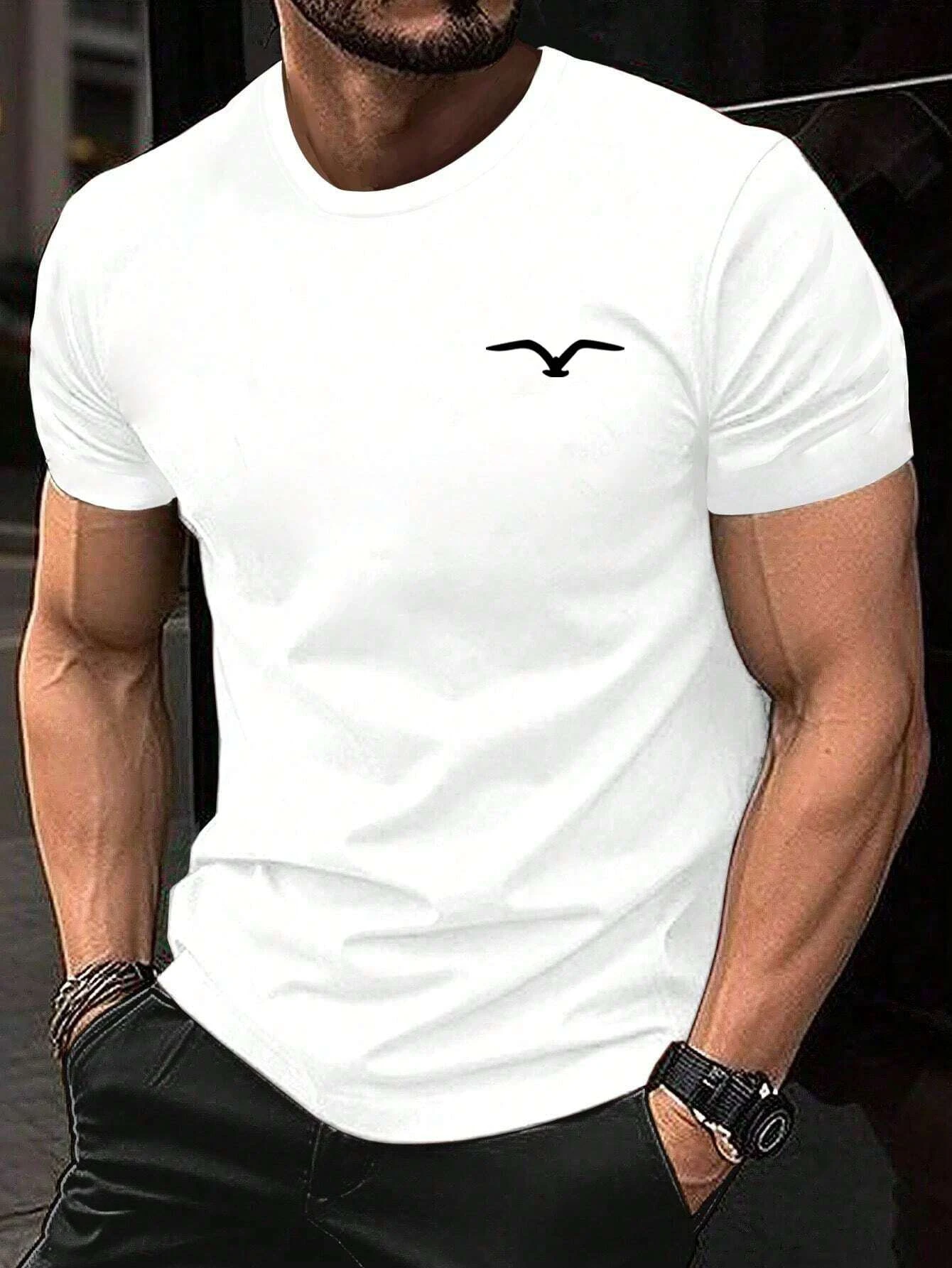 SeaghydrMen Coton T-shirt Marque De Luxe Mode Grande Taille Top Casual Manches Courtes Streetwear Classique Nouvelle Arrivée Tee S-4XL