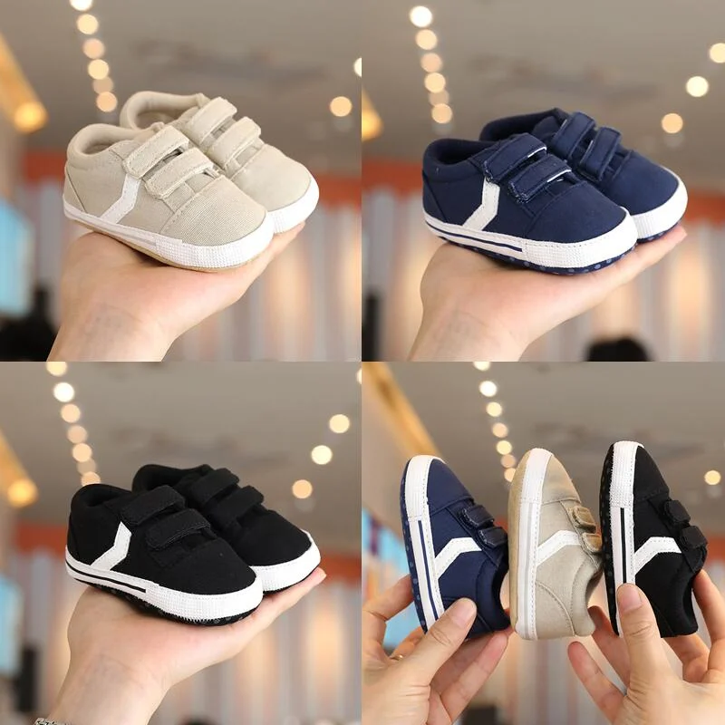Chaussures pour nouveau-nés garçons de 1 an, chaussures de berceau à semelle souple, premiers marcheurs pour tout-petits de 0 à 18 mois