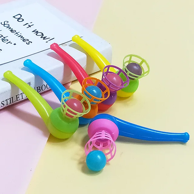 Pipe à souffler en plastique Ikpeuvpour enfants, jouets soufflants, jeux de sport, cadeau pour filles, document aléatoire, ensemble de 10 pièces – Image 2