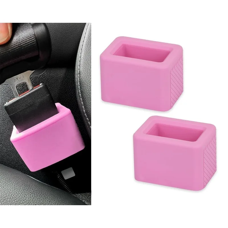 Protection de ceinture de sécurité de voiture pour enfants, support de ceinture de sécurité rose, matériau en silicone durable, accessoires de voiture adaptés aux tout-petits, garçons et filles