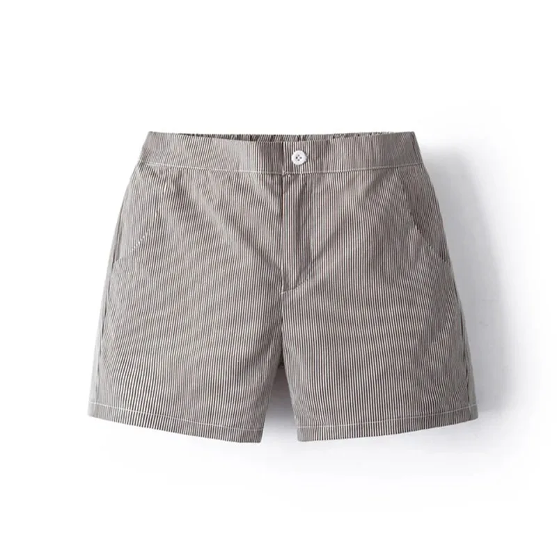 Shorts à rayures grises pour garçons, pantalons décontractés confortables en coton pour enfants de 2 à 10 ans, vêtements de fête, été 2024