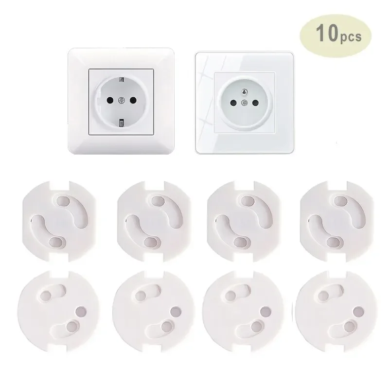 Couvercles de prises de sécurité pour bébé, 10 pièces, protecteurs de prises électriques en plastique, Protection de sécurité pour prise de sécurité pour enfants