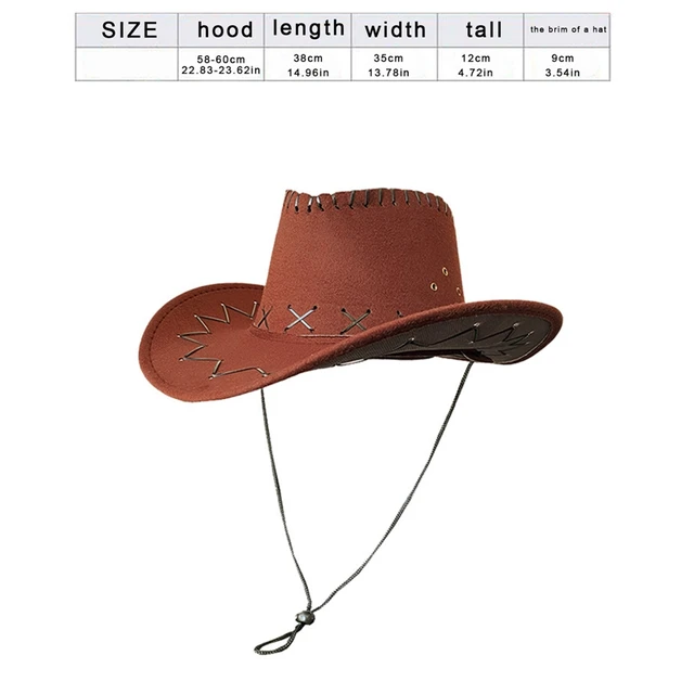 Fashion Simple Adult Cowboy Hat Western Cowgirl Hats Halloween Birthday Costumes Accessories Holiday Decorations – Image 6