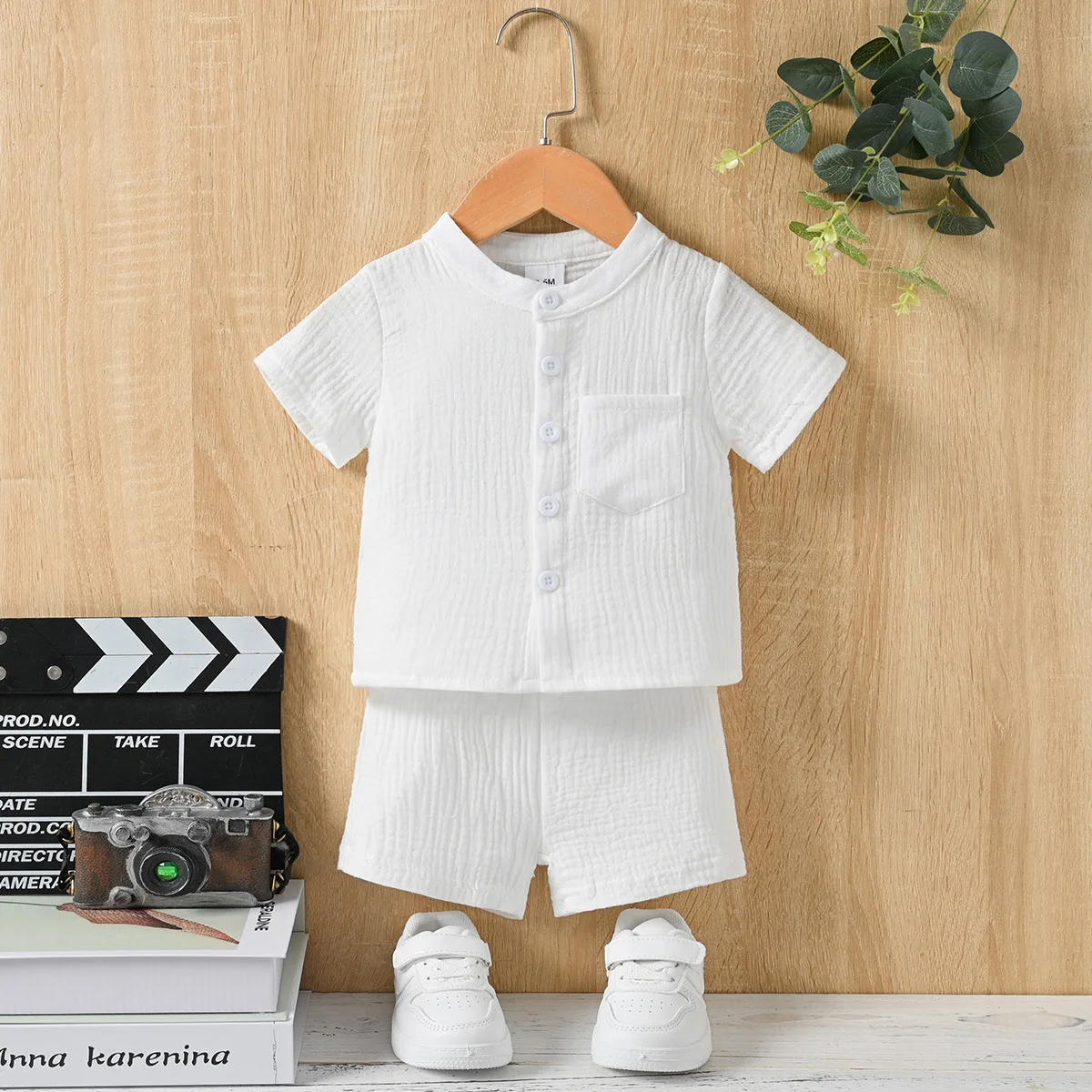 T-shirt de sport en coton imbibé pour enfants avec poches, vêtements de détente décontractés pour garçons, vêtements mignons pour documents solides, vêtements de loisirs d'été, nouveau, ensemble de 2 pièces