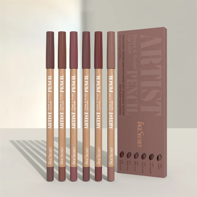 Face Secret Artist Shape Sculpt Lip Liner Pencil Set, Weightless Precise Liner with Super Soft Blendable Texture Matte Soft – Image 3