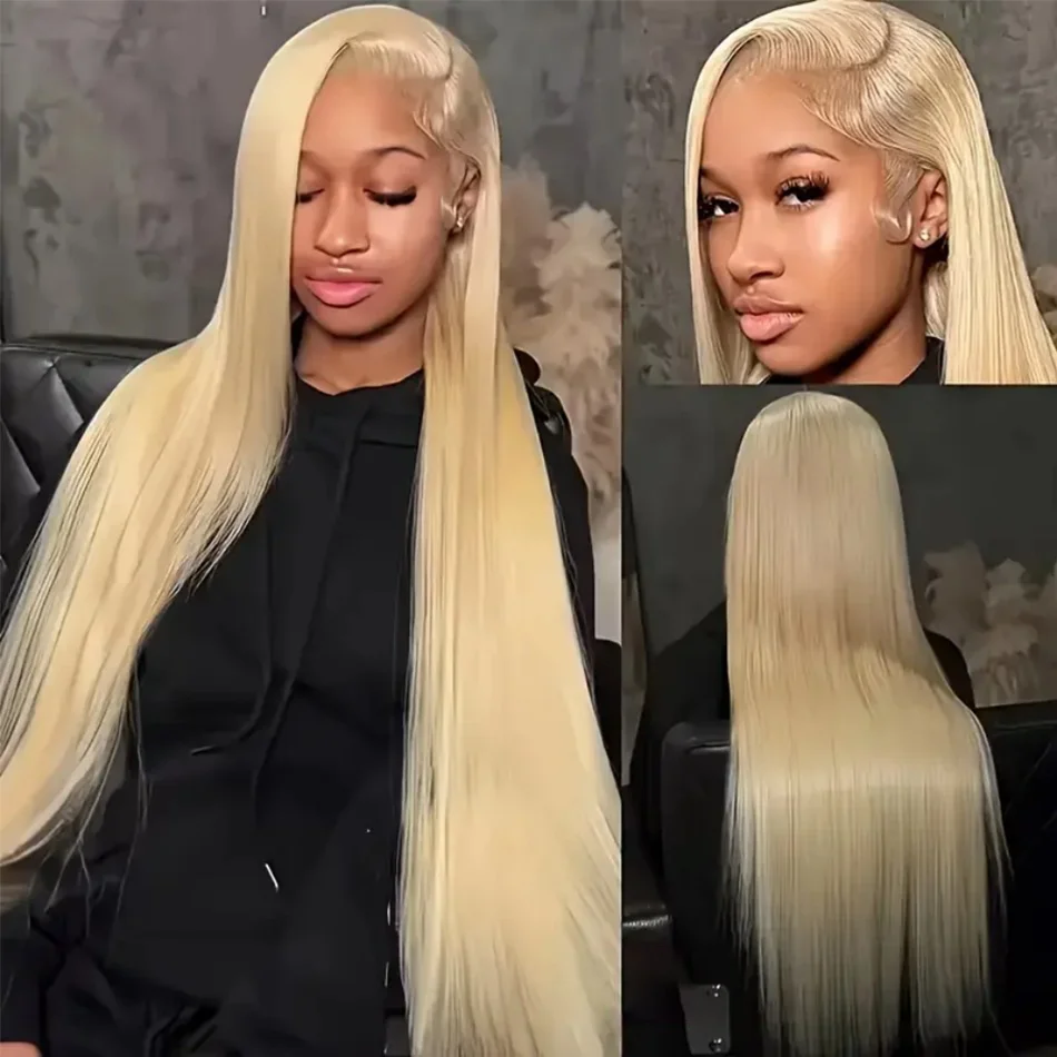 250 Density Human Hair Wigs Blonde 613 Lace Front Wigs 13x6 Straight Human Hair Lace Frontal Wig Brazilian Hair Wigs for Women