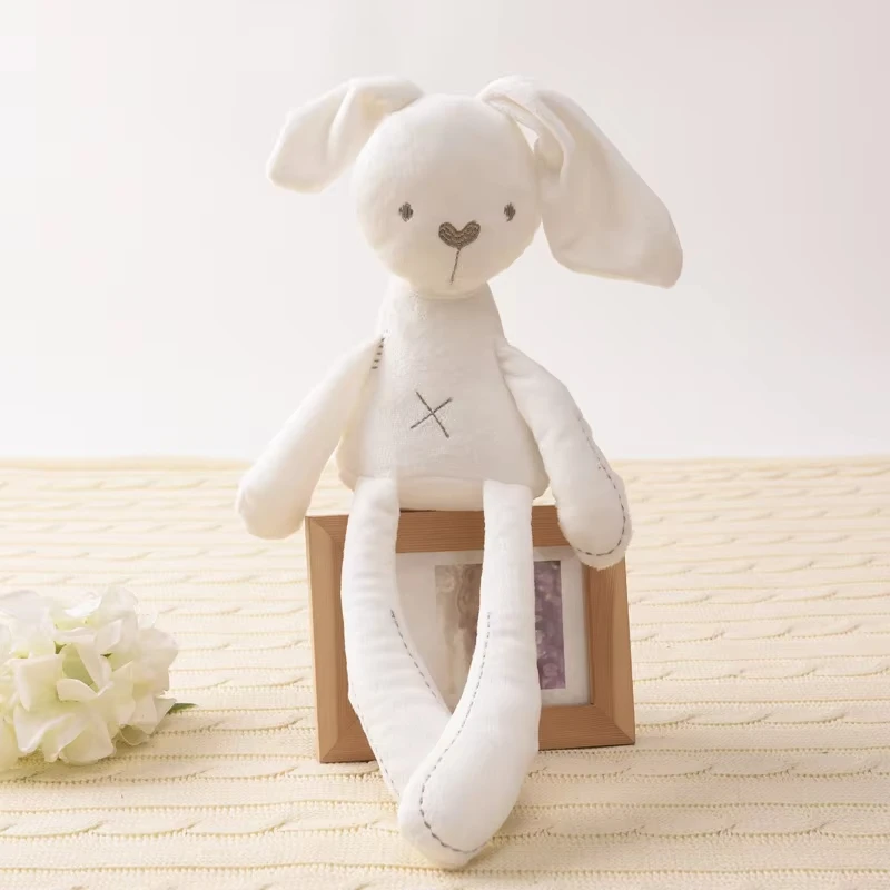 Poupée lapin en peluche de dessin animé mignon, jouets pour enfants, cadeau d'anniversaire, poussette pour bébé, partenaires de couchage, décoration de tente de berceau, ornements