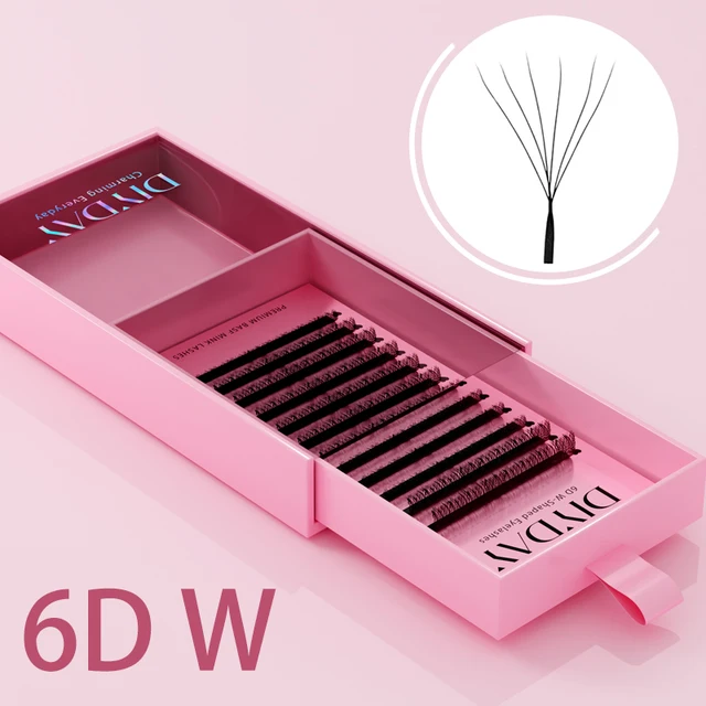 DIYDAY Extension de cils en forme de W 3d 4d 5d 6d 7d 8d W cils naturels doux préfabriqués effet de floraison cils pour le maquillage de beauté – Image 5