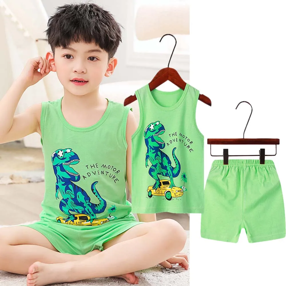 Pyjama animal de dessin animé pour enfants, pyjama dinosaure pour garçons et filles, vêtements pour tout-petits de 1 à 10 ans, vêtements imbibés