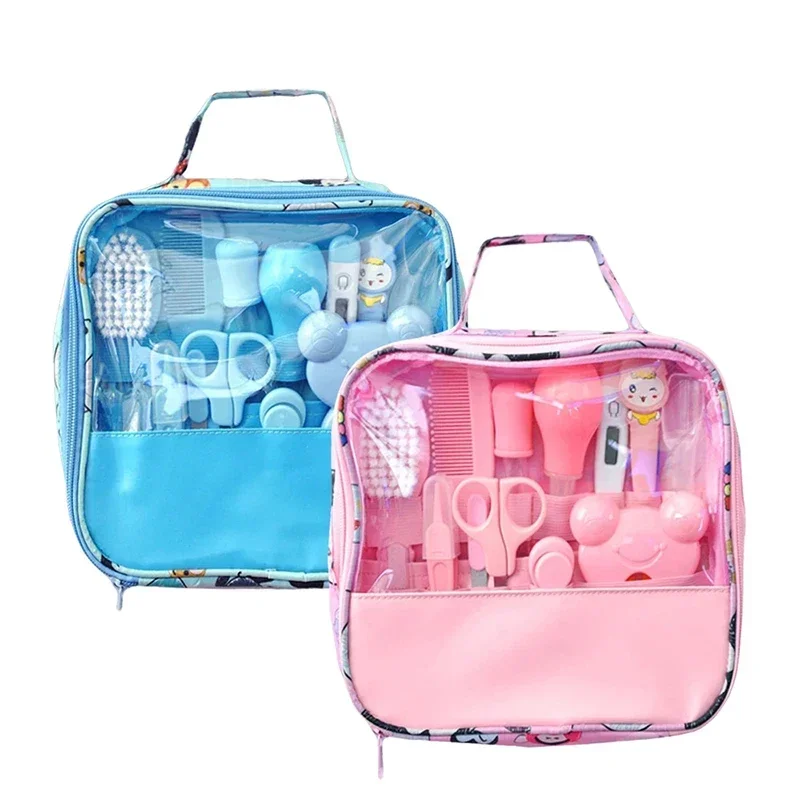 Kit de soins pour bébé, 13 pièces, Kit d'hygiène pour bébé, brosse de toilettage, ciseaux, tondeuse, ensemble Portable, soins pour nouveau-nés, outils professionnels d'allaitement