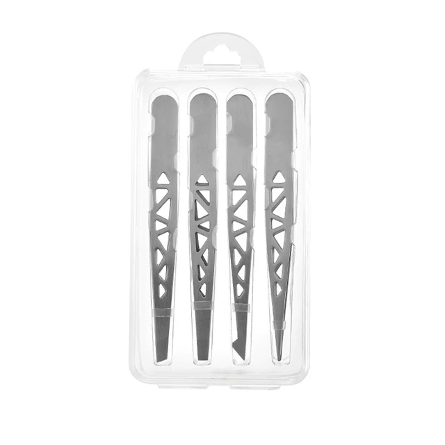 Ensemble de pinces à épiler professionnelles en acier inoxydable, cils de précision, outil d'épilation des sourcils, outil de maquillage, étui de voyage, nouveau style – Image 5