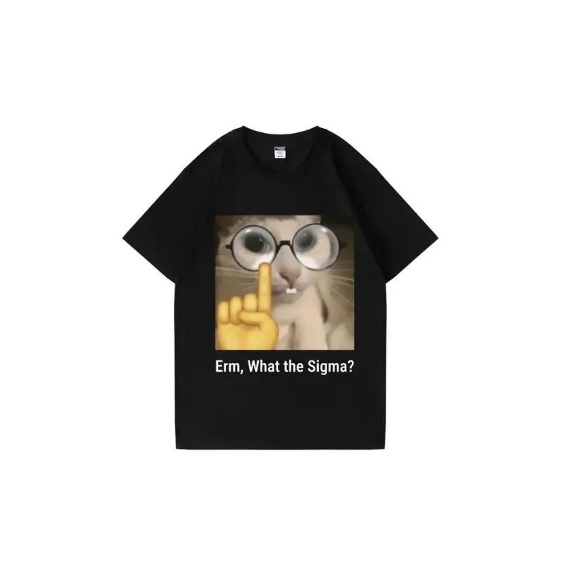 T-shirt amusant pour femmes, chat idiot, haut tendance imprimé humoristique, col rond, mignon, Extra Large, vêtements de rue