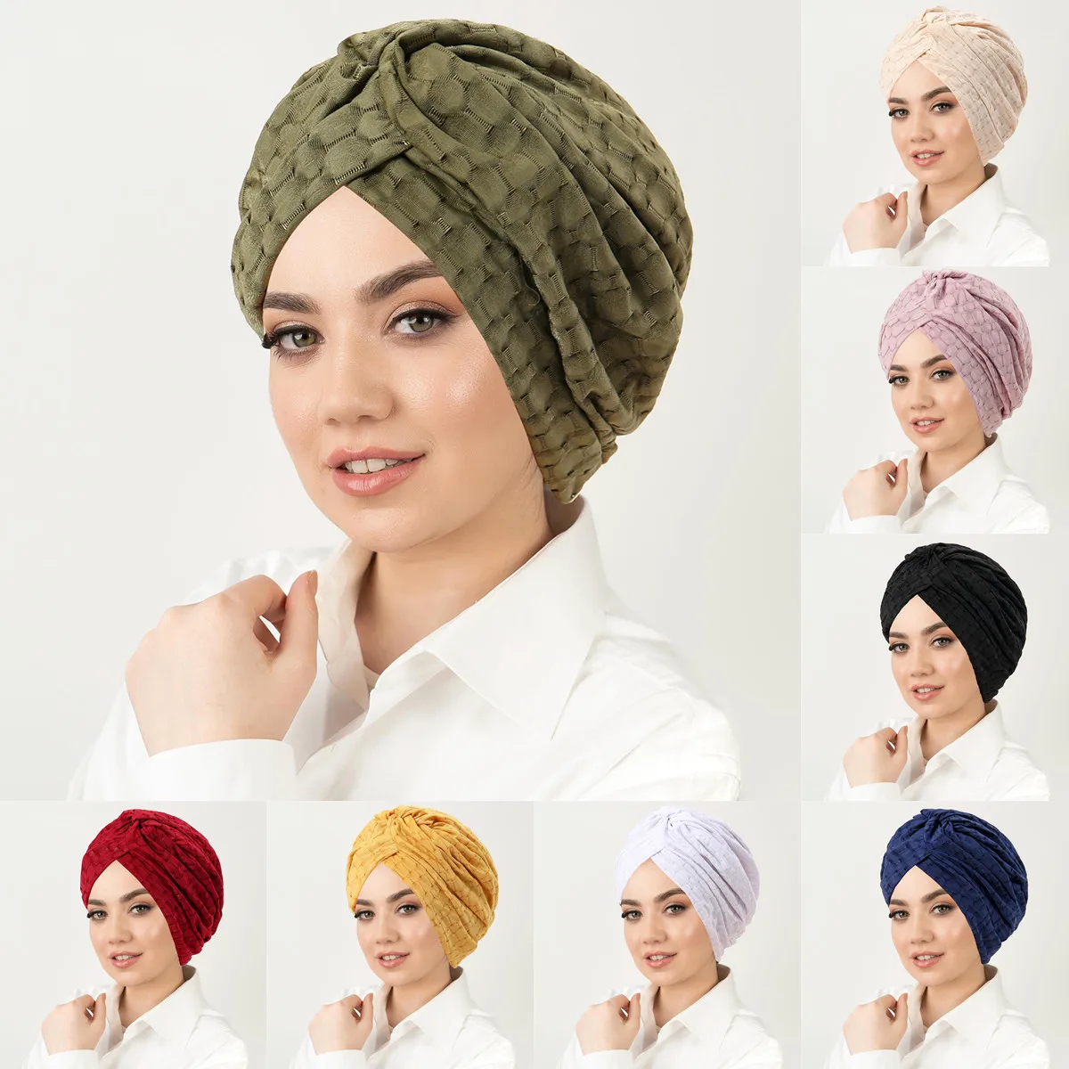 Nouveau Turban indien femmes musulmanes Hijab chapeau Cancer chimio casquette islamique perte de cheveux couverture Bonnet Bonnet tête écharpe plissée