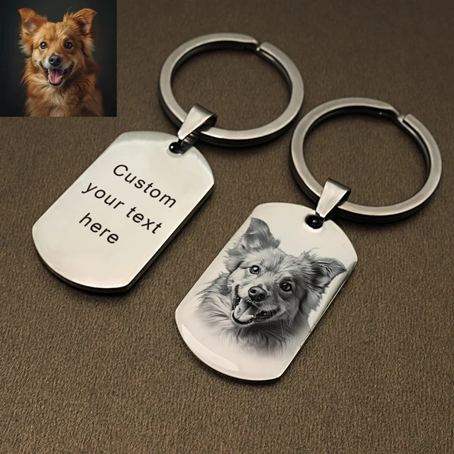 Porte-clés Photo personnalisé pour conduite sûre, cadeau de Couple Photo personnalisé pour lui, cadeaux commémoratifs pour animaux de compagnie, porte-clés pour hommes et femmes – Image 2