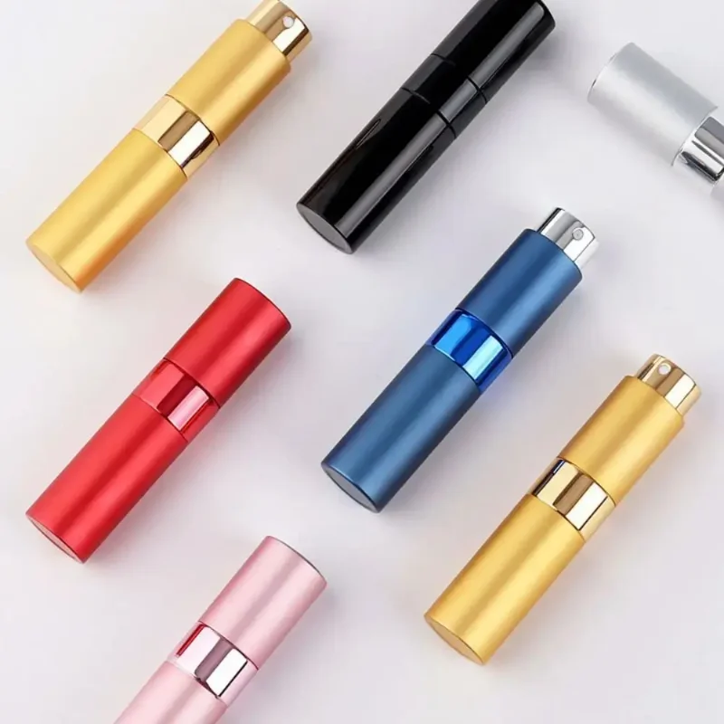Mini bouteille de parfum Portable de voyage haut de gamme, recharge de Base, charge droite, petit échantillon de parfum, matériau en aluminium