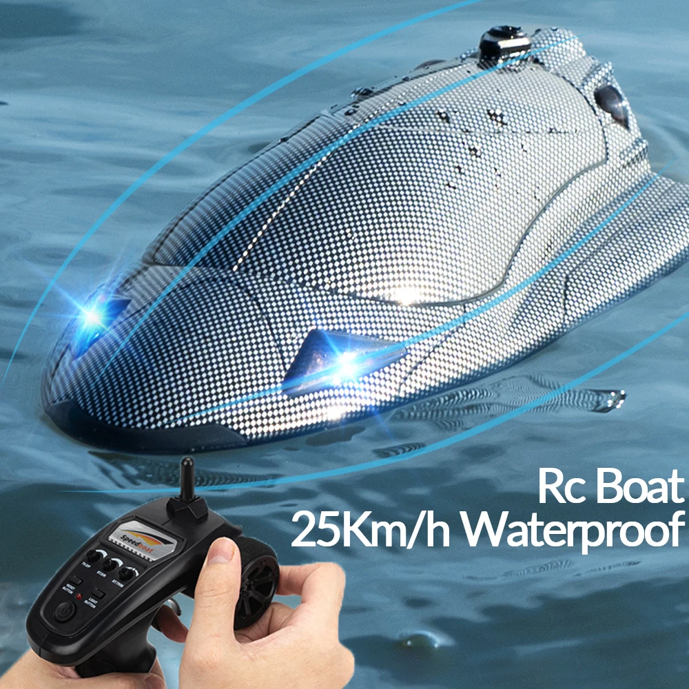 Bateau de course à grande vitesse pour bateau Rc, 25 Km/h, étanche, modèle Rechargeable, Radio électrique, télécommande, lancha rapide, jouets pour garçons, cadeau
