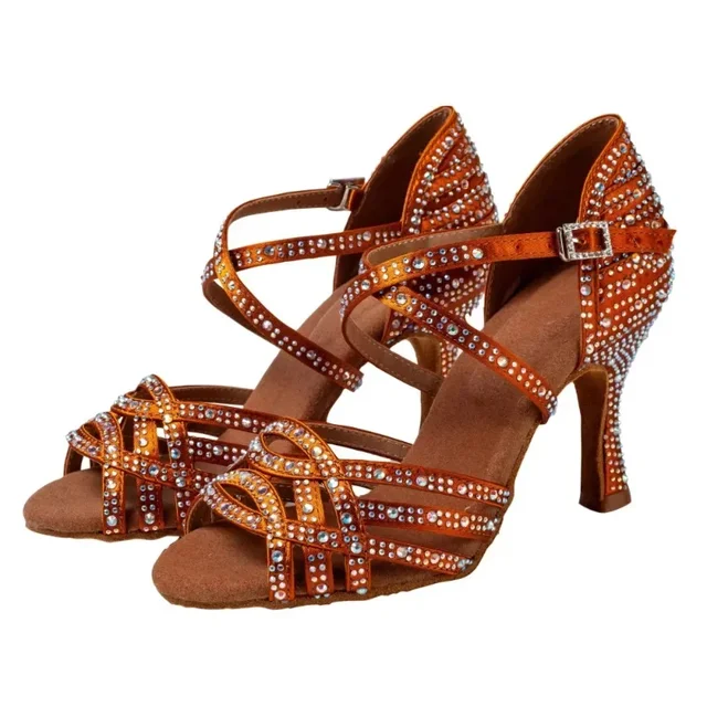 Filles chaussures de danse pour femmes dames salle de bal latine enfants/enfants Tango Salsa chaussures de danse latine chaussures d'entraînement de Salsa à talons hauts