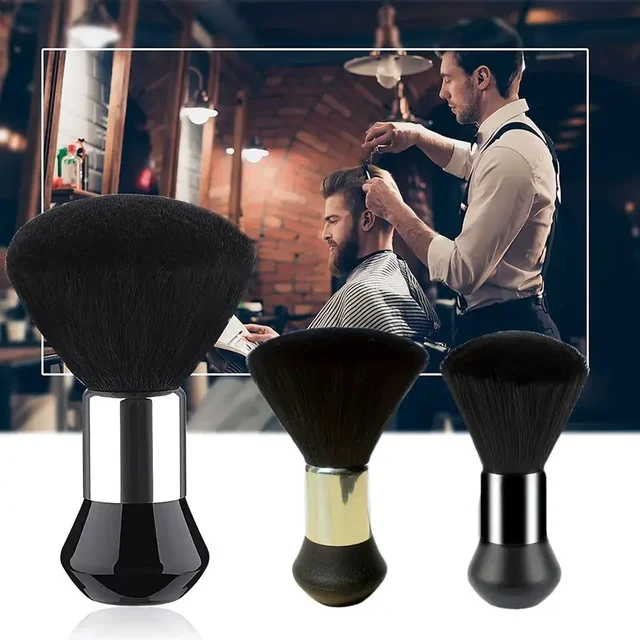 Coiffure brosse douce noir coiffure balayage cou nettoyage des cheveux Duster brosse de coupe de cheveux salon de coiffure brosse de coupe de cheveux outils – Image 2