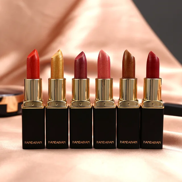 Sirène Ji brillant métallique nacré couleur changeante température changement rouge à lèvres doré rouge à lèvres – Image 5