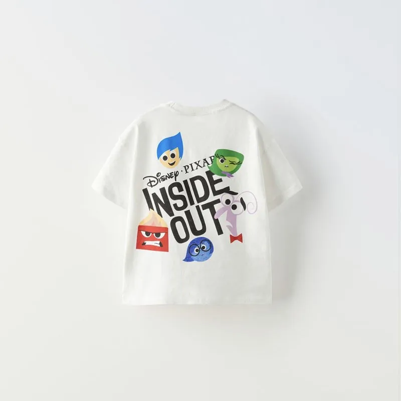 T-shirt Blanc à Manches Courtes et Col Ras du Cou pour Garçon et Fille, Vêtement Simple et Polyvalent, Très Mignon, à la Mode