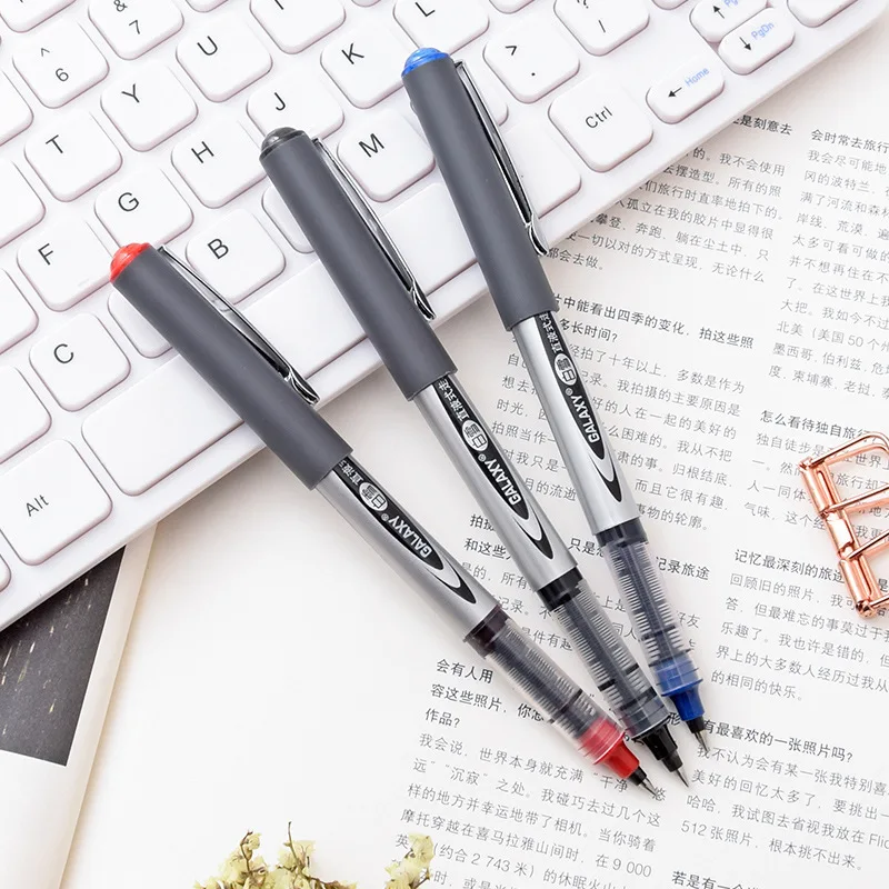 liquid ball pen gel pen office black water pen student examination writing pen