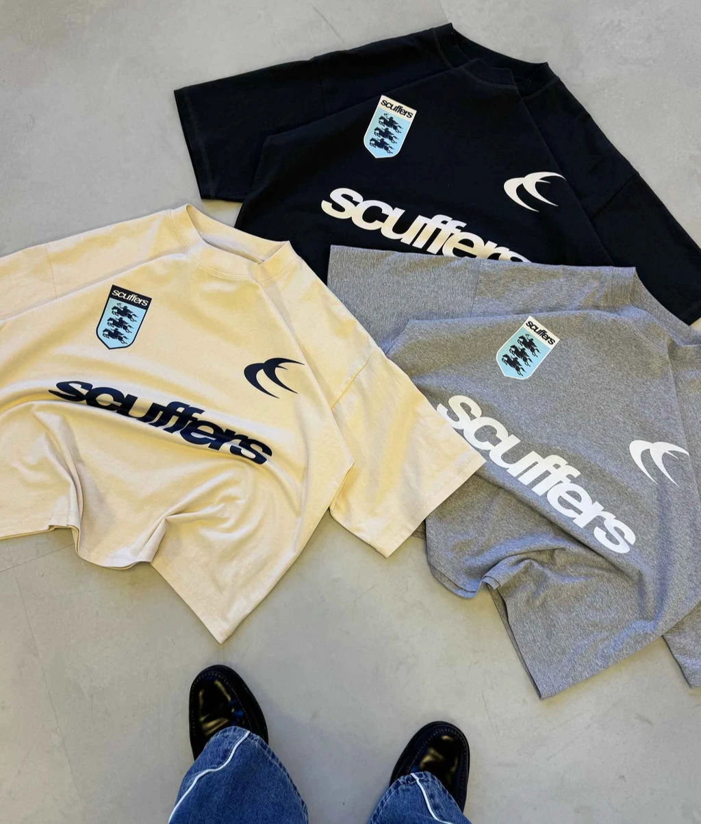 2025 espagnol rue marée marque imprimé hommes femmes Surf vacances t-shirt style décontracté à la mode marque éraflures rue manches courtes haut