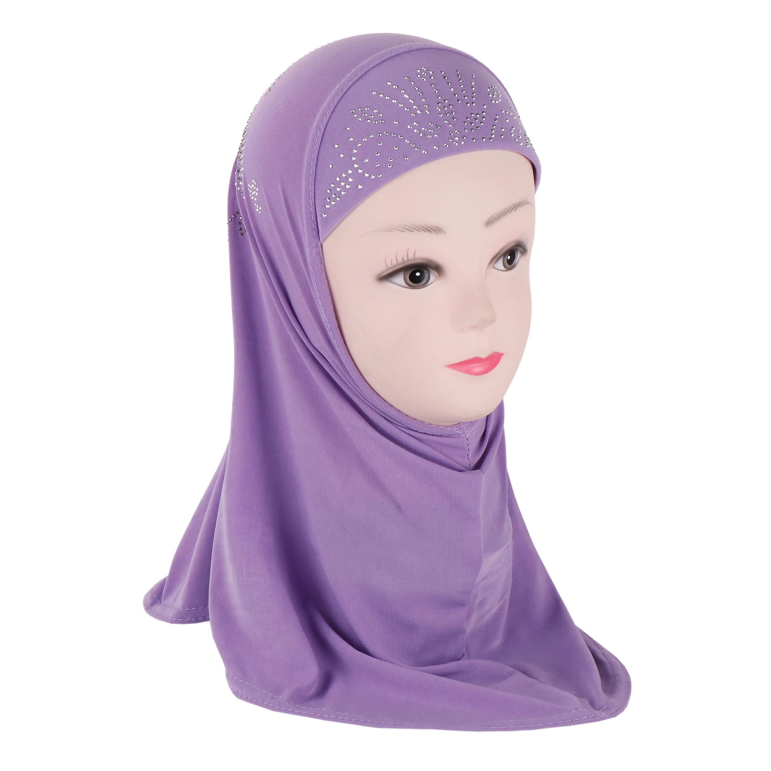 Poinpetite fille Hijab avec biscuits, écharpe mignonne, chapeaux, casquettes bébé, convient aux filles de 2 à 6 ans, H359