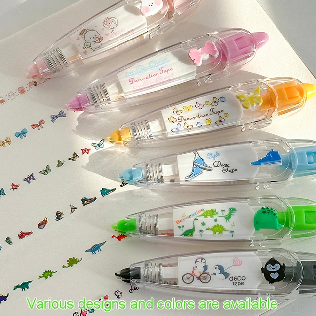 Ruban correcteur de conception décorative à motifs mignons, 1 pièce, parfait pour décorer les journaux et les fournitures scolaires – Image 6