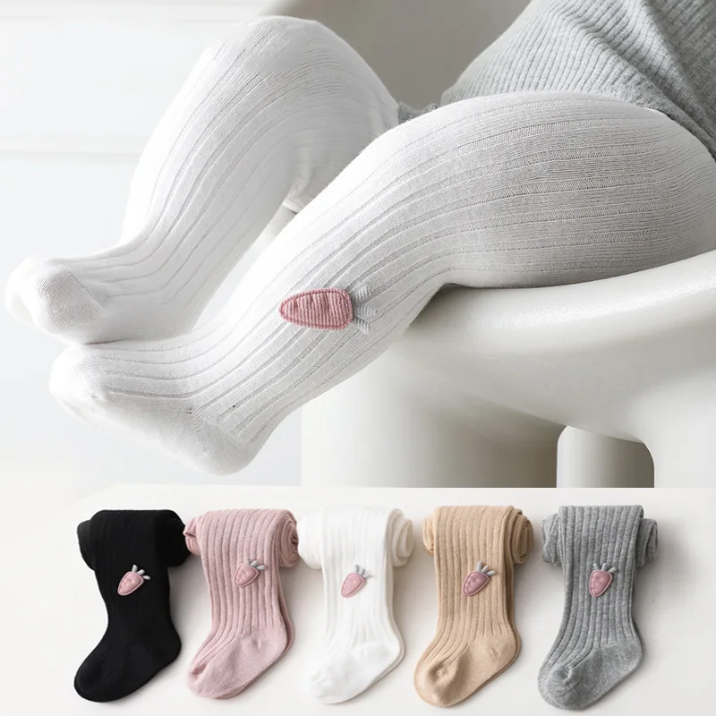 Collants en coton doux pour enfants, bas tricotés pour bébés filles, Leggings à rayures fines, printemps-automne