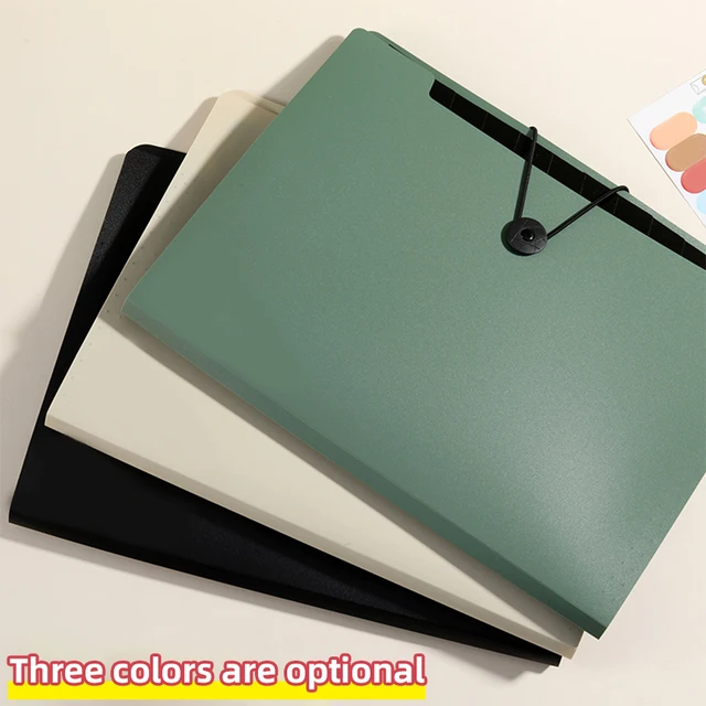Three Colors Horizontal A4 Folder Students Office Business Trip Multi-layer Large Capacity 5/8/13 Layers Storage Organ Bag – Image 2