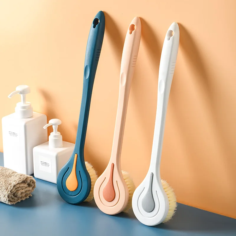 Brosse de bain à Long manche, brosse de bain à cheveux doux, boule arrière, brosses corporelles de salle de bain, épurateur de dos en boue, brosse de Massage de douche, 1 pièce