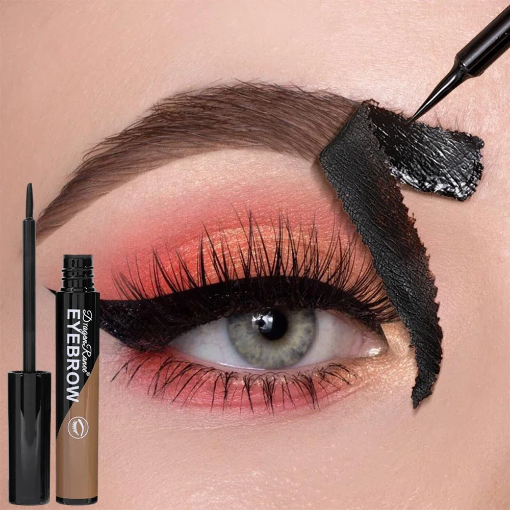 Gel à sourcils Peel-off, tatouage naturel des sourcils, teinte noire et brune, maquillage imperméable et durable, rehausseur de sourcils, Gel liquide, facile à porter